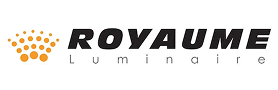 Royaume Luminaire logo with orange dots and black text on a white background