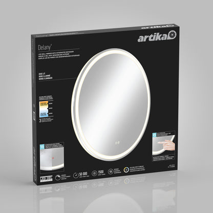 Espejo de baño LED Delany de 32" con antiempañante