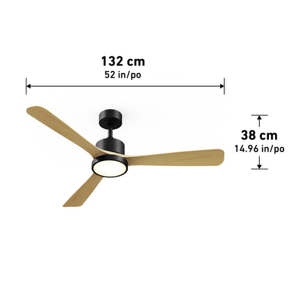 Adney 52" ventilador de techo LED