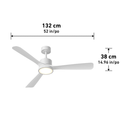 Adney 52" ventilador de techo LED