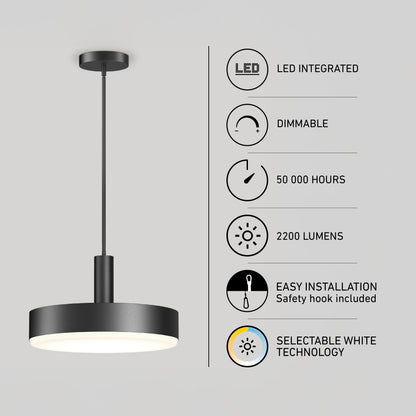 Fritz PRO 21" lámpara suspendida LED 5CCT