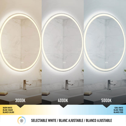 Espejo de baño LED Delany de 32" con antiempañante