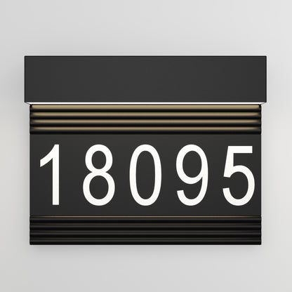 Headline modern LED outdoor address wall light