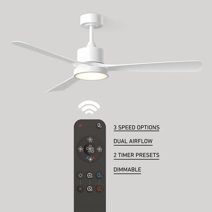 Adney 52" ventilador de techo LED