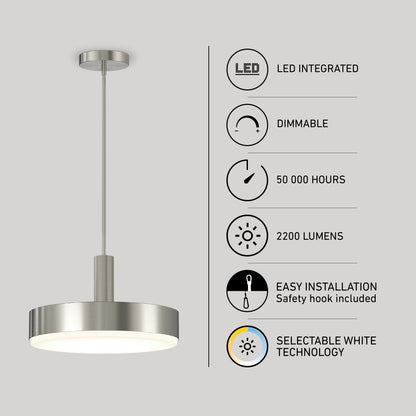 Fritz PRO 21" lámpara suspendida LED 5CCT