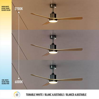Adney 52" ventilador de techo LED