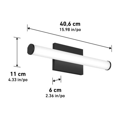 Nuvo 16" LED Bathroom Vanity Light 5CCT