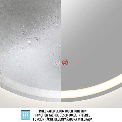 Espejo de baño LED Delany de 32" con antiempañante