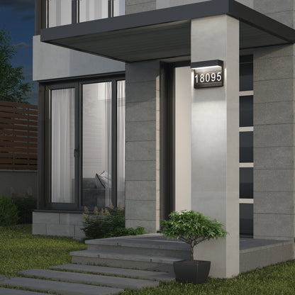 Headline modern LED outdoor address wall light
