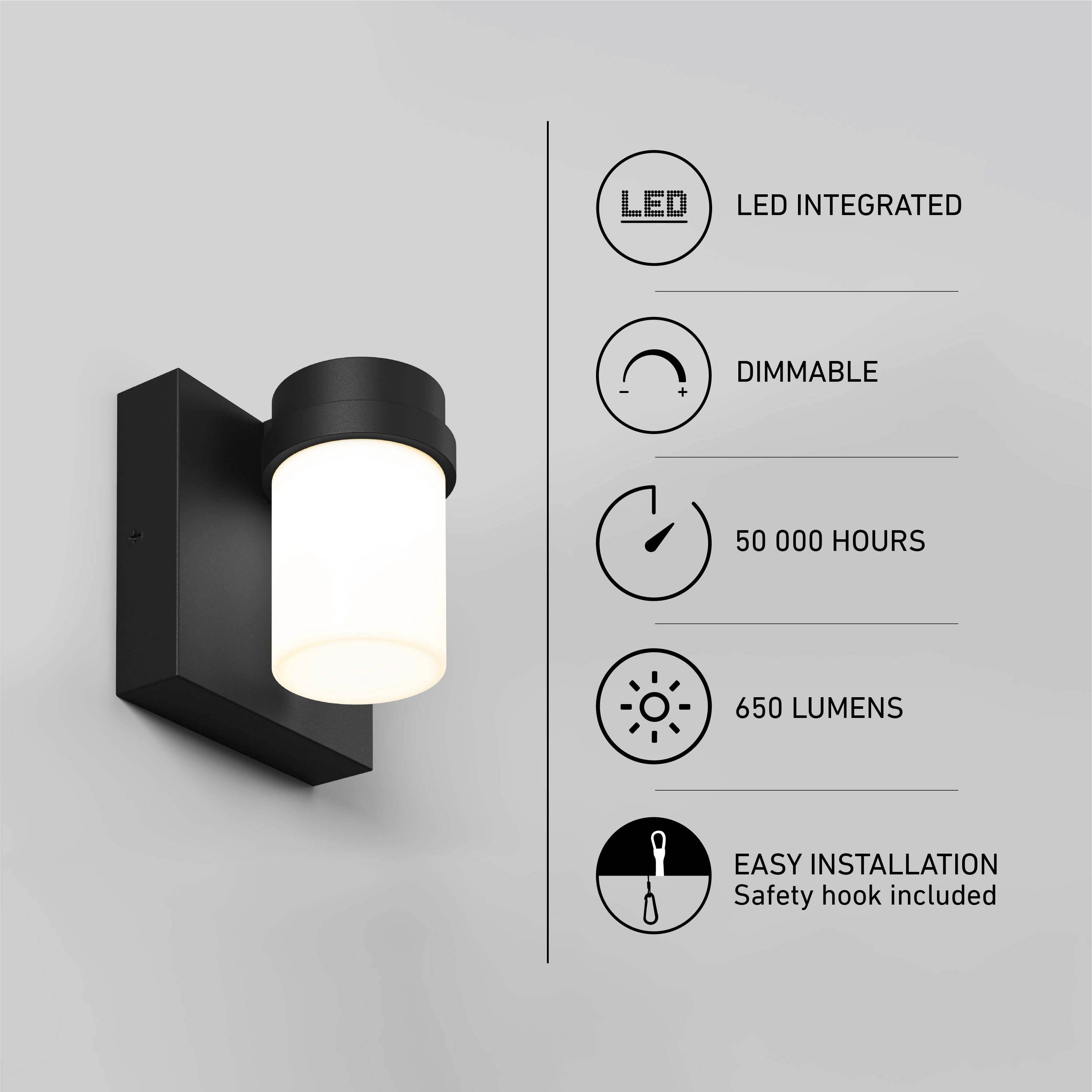 Kirby LED Outdoor 0-10V Photocell Wall in Matte Black | Artika Pro