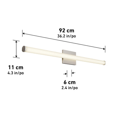 Nuvo 36" LED Bathroom Vanity Light 5CCT