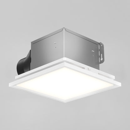 The Skylight Breeze Ventilateur de Salle de Bain DEL 5CCT is a rectangular bathroom fan with an integrated LED light.