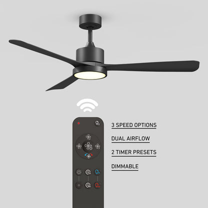 Adney 52" ventilador de techo LED