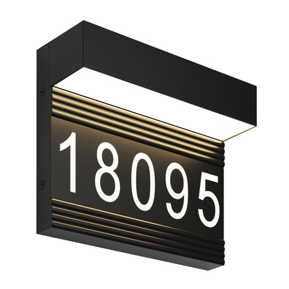 Headline modern LED outdoor address wall light