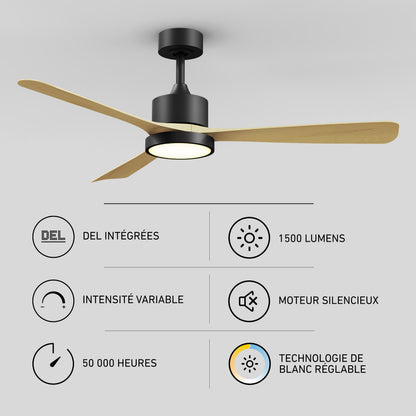 Adney 52" ventilador de techo LED