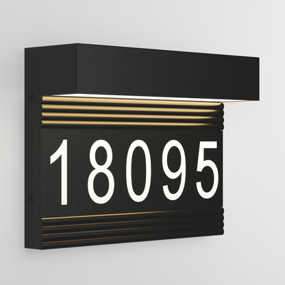 Headline modern LED outdoor address wall light