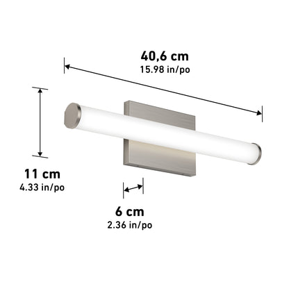Nuvo 16" LED Bathroom Vanity Light 5CCT