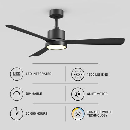 Adney 52" ventilador de techo LED